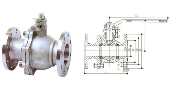 浮動球(qiu)閥結構(gou)示意圖(tu) 浮動球(qiú)閥結構(gou)示意圖(tu)
