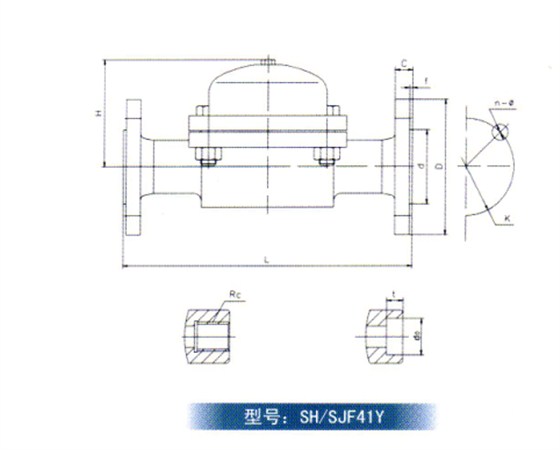 雙金(jīn)屬片式蒸汽(qi)疏水閥結構(gou)圖 雙金屬片(pian)式蒸汽疏水(shuǐ)閥結構圖