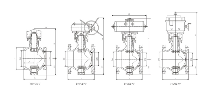 V型調節(jie)球閥結構(gou)圖