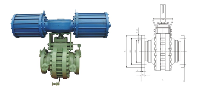 對(duì)分式球閥(fa)産品結構(gòu)圖 對分式(shì)球閥産品(pin)結構圖
