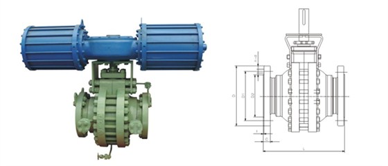 對分式(shì)球閥産品結構圖(tú) 對分式球閥産品(pǐn)結構圖