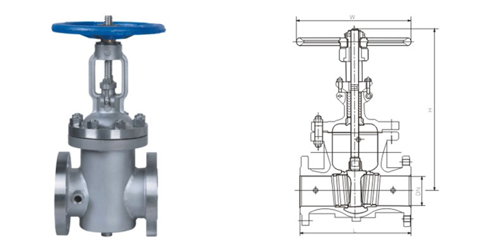 BZ41型(xíng)保溫閘(zhá)閥産品(pin)結構圖(tú) BZ41型保溫(wēn)閘閥産(chan)品結構(gou)圖