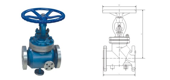 BJ41型保(bao)溫閘閥(fá)産品結(jie)構圖 BJ41型(xing)保溫閘(zhá)閥産品(pǐn)結構圖(tú)