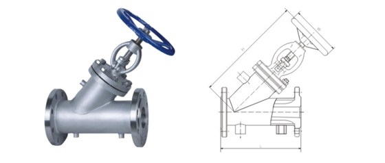 BJ45型保溫截止(zhǐ)閥産品結構圖(tu)