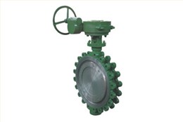 美标三偏(pian)心蝸輪蝸杆傳動(dòng)凸耳對夾式蝶閥(fá)