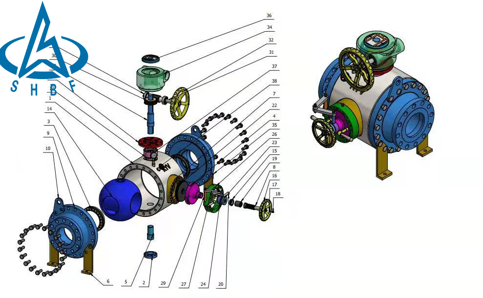 清管閥(fa)裝配三維(wéi)圖. 清管閥(fá)裝配三維(wéi)圖.